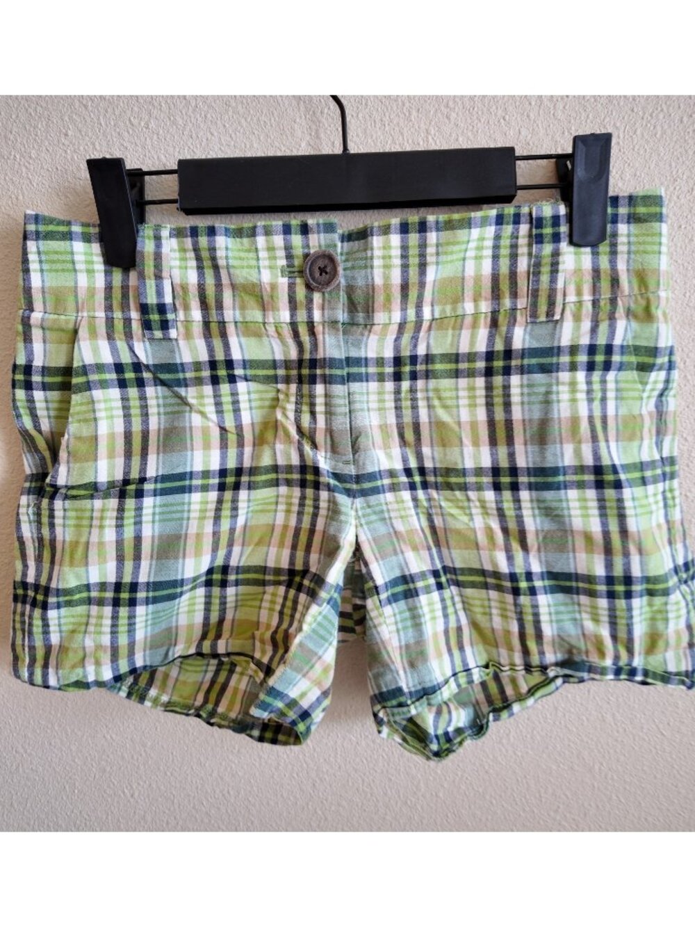 VINTAGE J crew Plaid mini shorts size 0